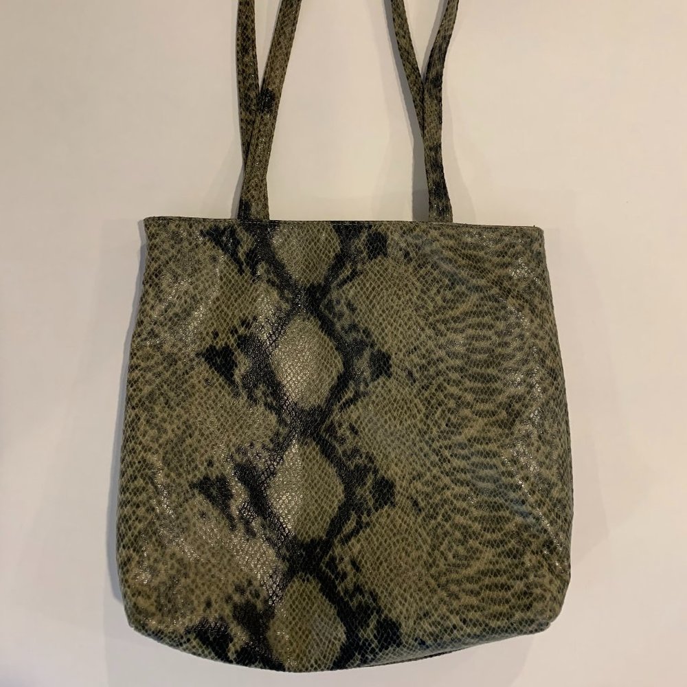Python Theme Black And Green Mini Tote Handbag - image 2